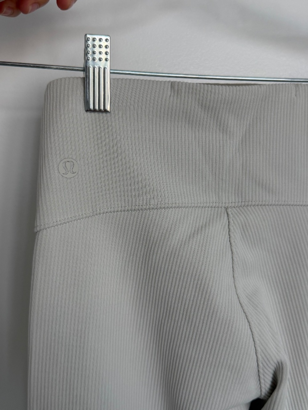 Lululemon Brushed Softstrene Rib Zip Flare in White Opal
